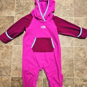 Northface Baby Bunting Fleece Pink/Purple 12-18 Months